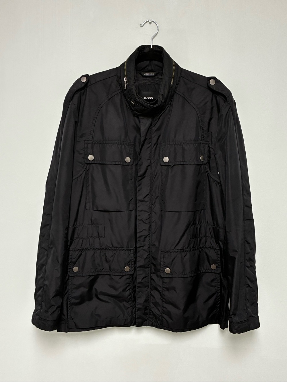 Hugo Boss Military Style waterproof jacket 
Size EU 48 USA 38 medium Excellent